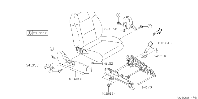 2009 Subaru Legacy Front Seat Diagram 4