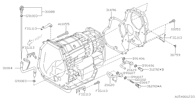 2006 Subaru Outback Automatic Transmission Case Diagram 3