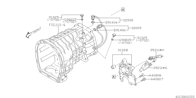 2008 Subaru Legacy Manual Transmission Case Diagram 6