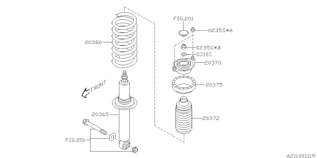 2006 Subaru Outback Rear Shock Absorber Diagram