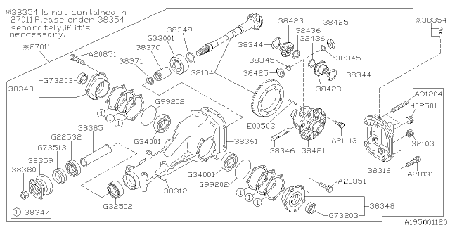 2005 Subaru Legacy Differential - Individual Diagram 2