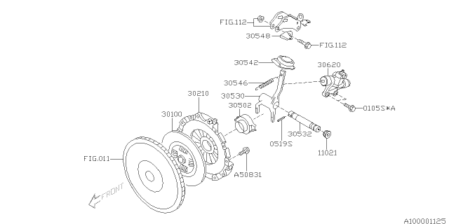 2009 Subaru Legacy Cover Complete Clutch Diagram for 30210AA690