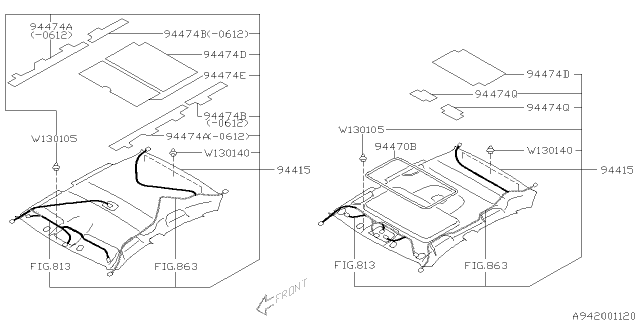 2005 Subaru Outback Roof Trim Diagram 1