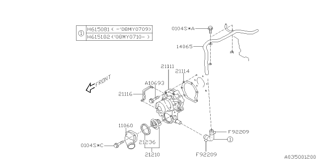 2009 Subaru Legacy Water Pump Diagram 1