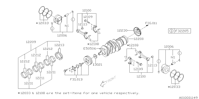 2005 Subaru Outback Piston & Crankshaft Diagram 3