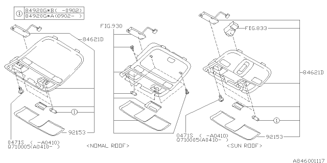 2005 Subaru Outback Lens O.H.C Diagram for 92153AG01A