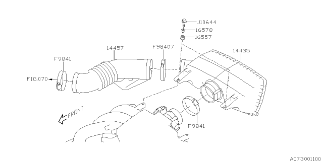 2007 Subaru Legacy Air Duct Diagram 4