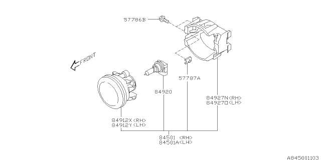 2009 Subaru Legacy Lamp - Fog Diagram 1