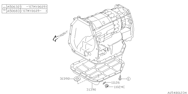 2006 Subaru Outback Automatic Transmission Case Diagram 7