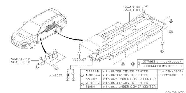 2005 Subaru Outback Under Cover & Exhaust Cover Diagram 4