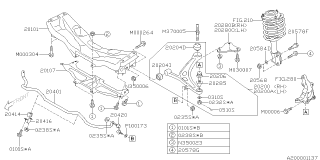 2007 Subaru Legacy Front Suspension Diagram 2