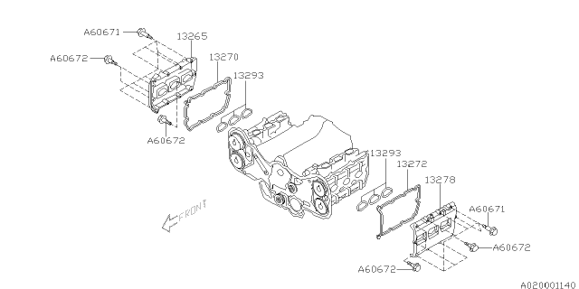 2006 Subaru Legacy Rocker Cover Diagram 3