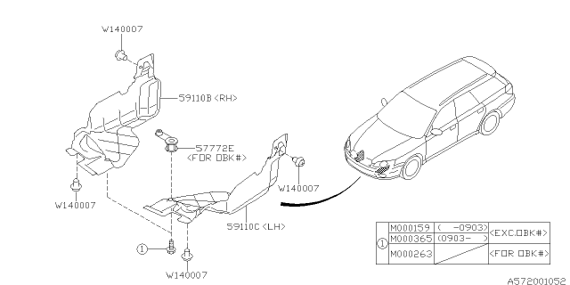 2006 Subaru Legacy Under Cover & Exhaust Cover Diagram 2