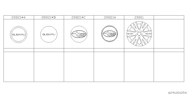 2006 Subaru Outback Wheel Cap Diagram