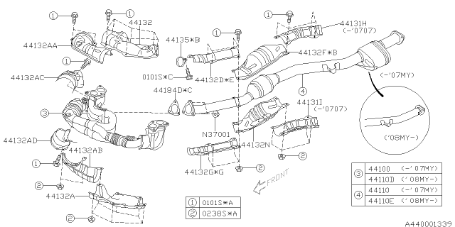 2006 Subaru Legacy Exhaust Diagram 1