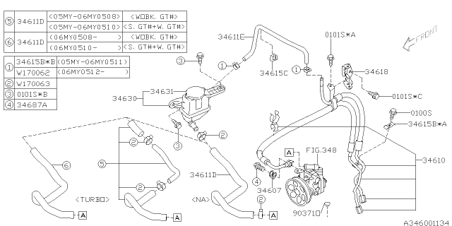 2006 Subaru Outback Power Steering System Diagram 4