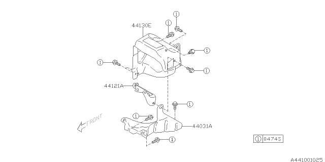 2007 Subaru Outback Exhaust Cover Diagram