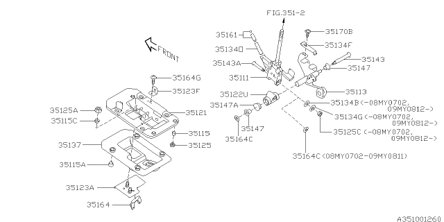2008 Subaru Outback Selector System Diagram 3