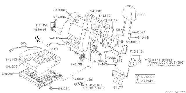 2005 Subaru Legacy Front Seat Diagram 4