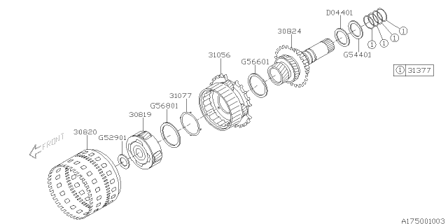 2007 Subaru Outback Mid & Rear Planetary Diagram