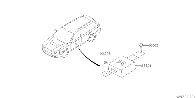 2009 Subaru Legacy TPMS Unit Diagram