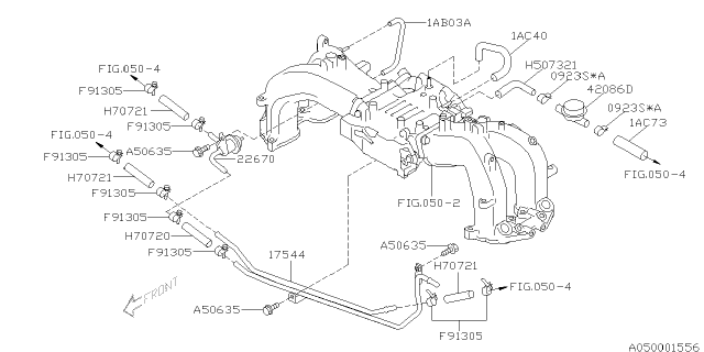 2005 Subaru Legacy Hose Diagram for 807507321