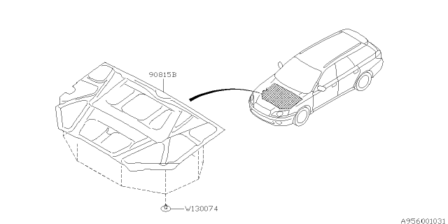 2006 Subaru Legacy Hood Insulator Diagram