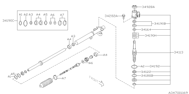 2006 Subaru Legacy Power Steering Gear Box Diagram 3