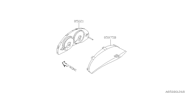 2008 Subaru Legacy Instrument Cluster Diagram for 85033AG27A