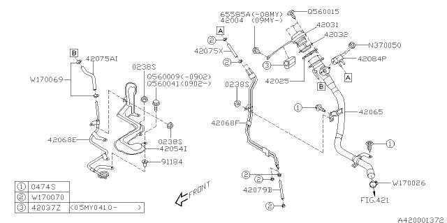 2009 Subaru Outback Fuel Piping Diagram 2