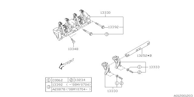 2006 Subaru Outback Valve Mechanism Diagram 5