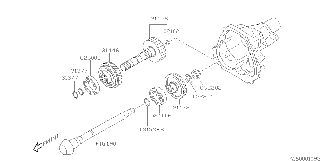 2009 Subaru Outback Reduction Gear Diagram 2