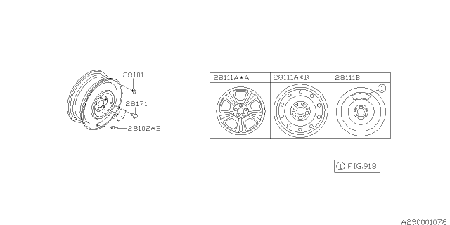 2006 Subaru Legacy Disk Wheel Diagram 2