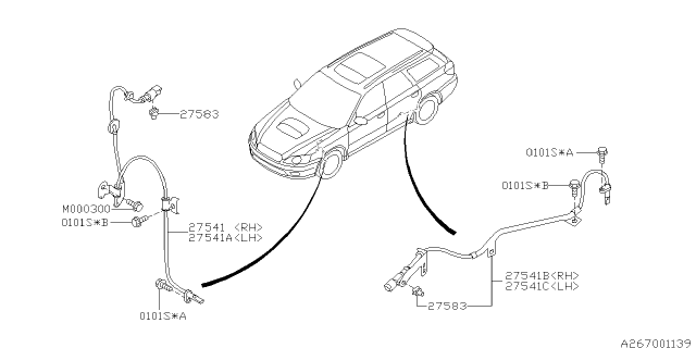 2005 Subaru Legacy Antilock Brake System Diagram 1