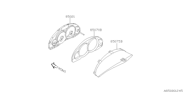 2006 Subaru Legacy Window Plate Diagram for 85070AG25A