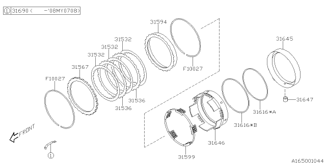 2007 Subaru Outback Band Brake Diagram