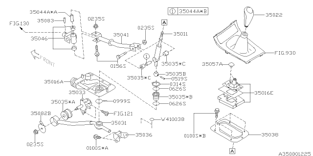 2006 Subaru Legacy Manual Gear Shift System Diagram 1