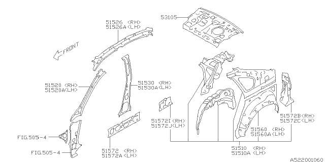 2009 Subaru Outback Side Panel Diagram 1