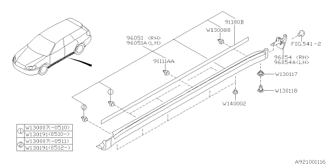 2007 Subaru Legacy Spoiler Diagram 2