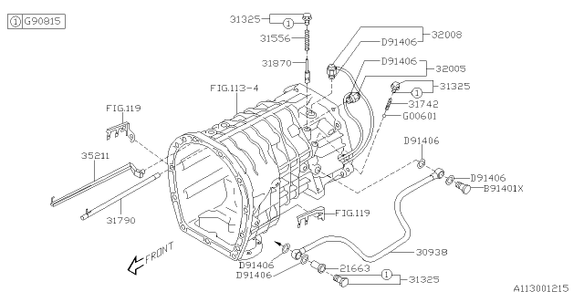 2007 Subaru Legacy Pipe Complete LUBRICATION Diagram for 30938AA041