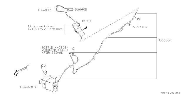 2008 Subaru Legacy Windshield Washer Diagram 3