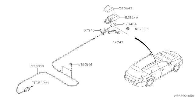 2008 Subaru Legacy Trunk & Fuel Parts Diagram 2