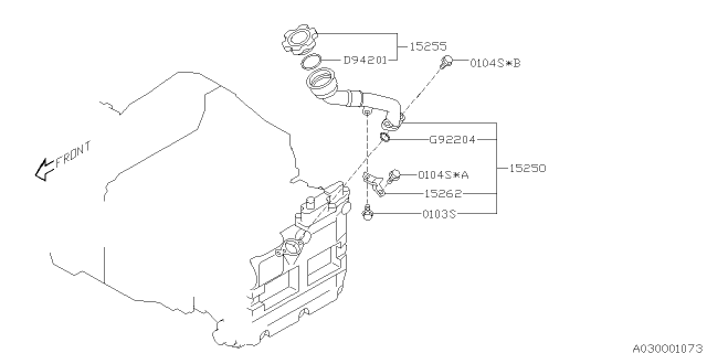 2006 Subaru Legacy Oil Filler Duct Diagram 1