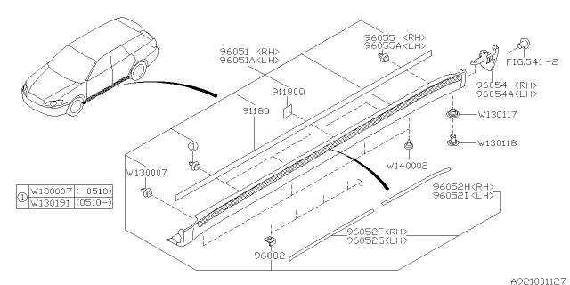 2005 Subaru Legacy Spoiler Diagram 3