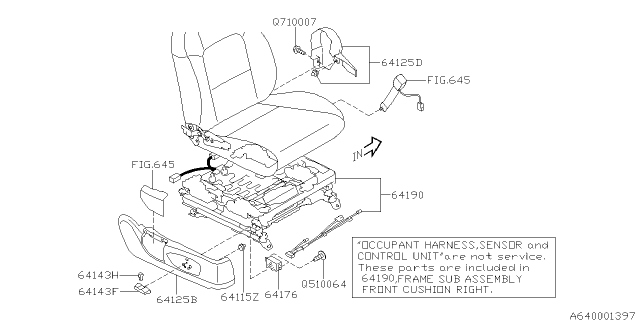 2005 Subaru Legacy Front Seat Diagram 10