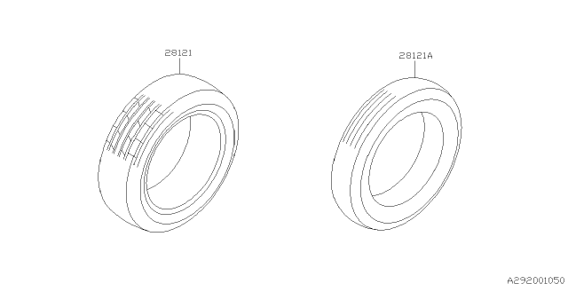 2008 Subaru Legacy Tire 215/45R17 91W Diagram for 28121AG37A