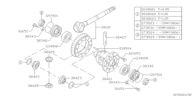 2007 Subaru Legacy Differential - Transmission Diagram 3