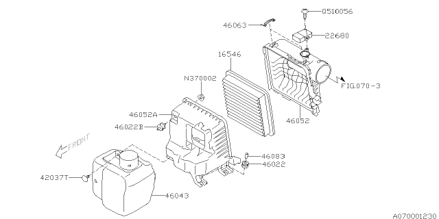 2006 Subaru Outback Air Cleaner & Element Diagram 2