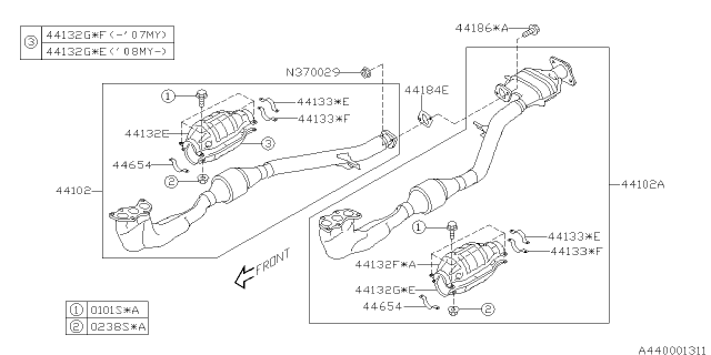 2009 Subaru Outback Exhaust Diagram 3