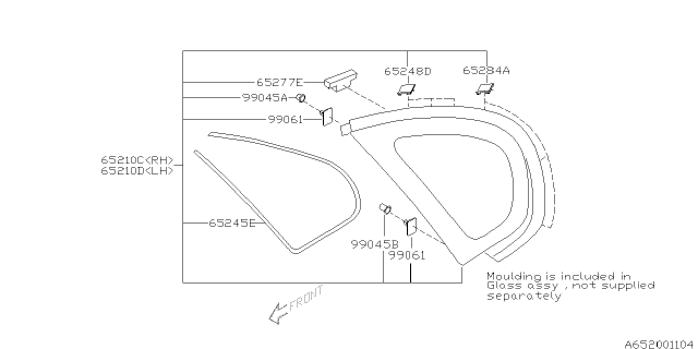 2007 Subaru Outback Rear Quarter Diagram 1